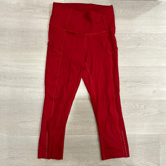 lululemon athletica Pants - Red Lululemon Capri Leggings.
